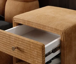 Designer Nachttisch Amy in Cord