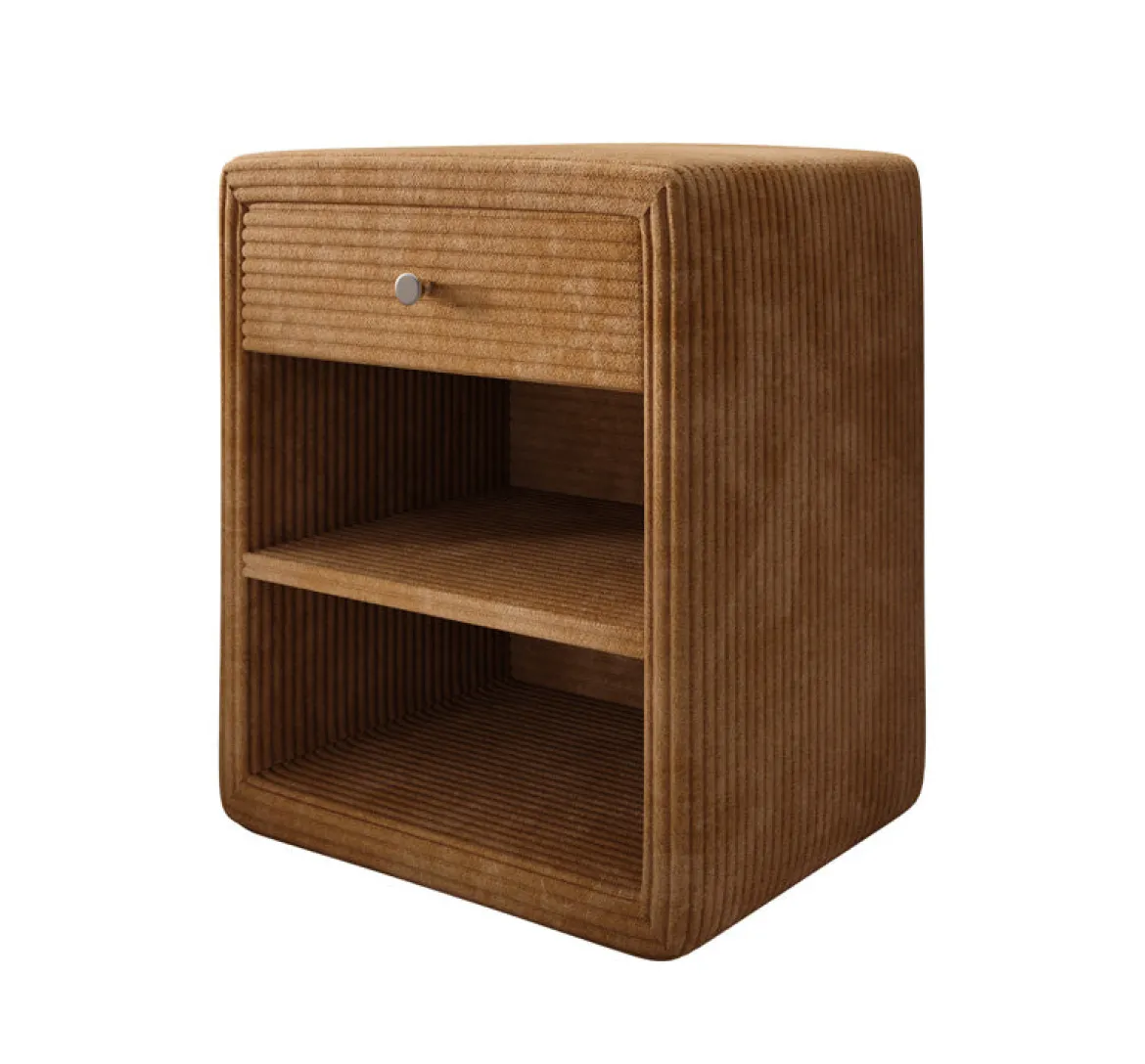 Designer Nachttisch Amy in Cord