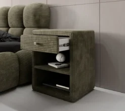 Designer Nachttisch Amy in Cord
