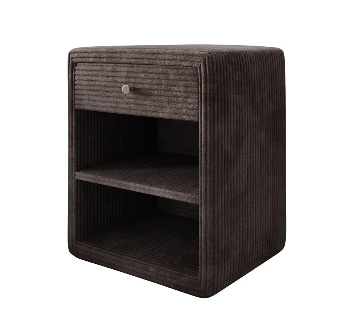 Designer Nachttisch Amy in Cord