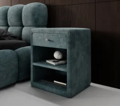 Designer Nachttisch Amy in Cord