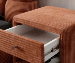 Designer Nachttisch Amy in Cord