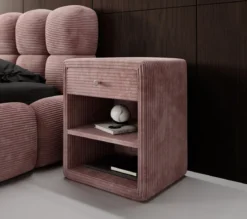 Designer Nachttisch Amy in Cord