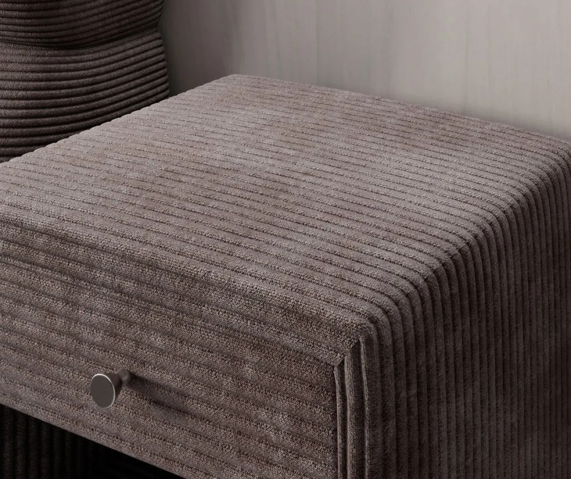Designer Nachttisch Amy in Cord