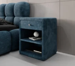 Designer Nachttisch Amy in Cord