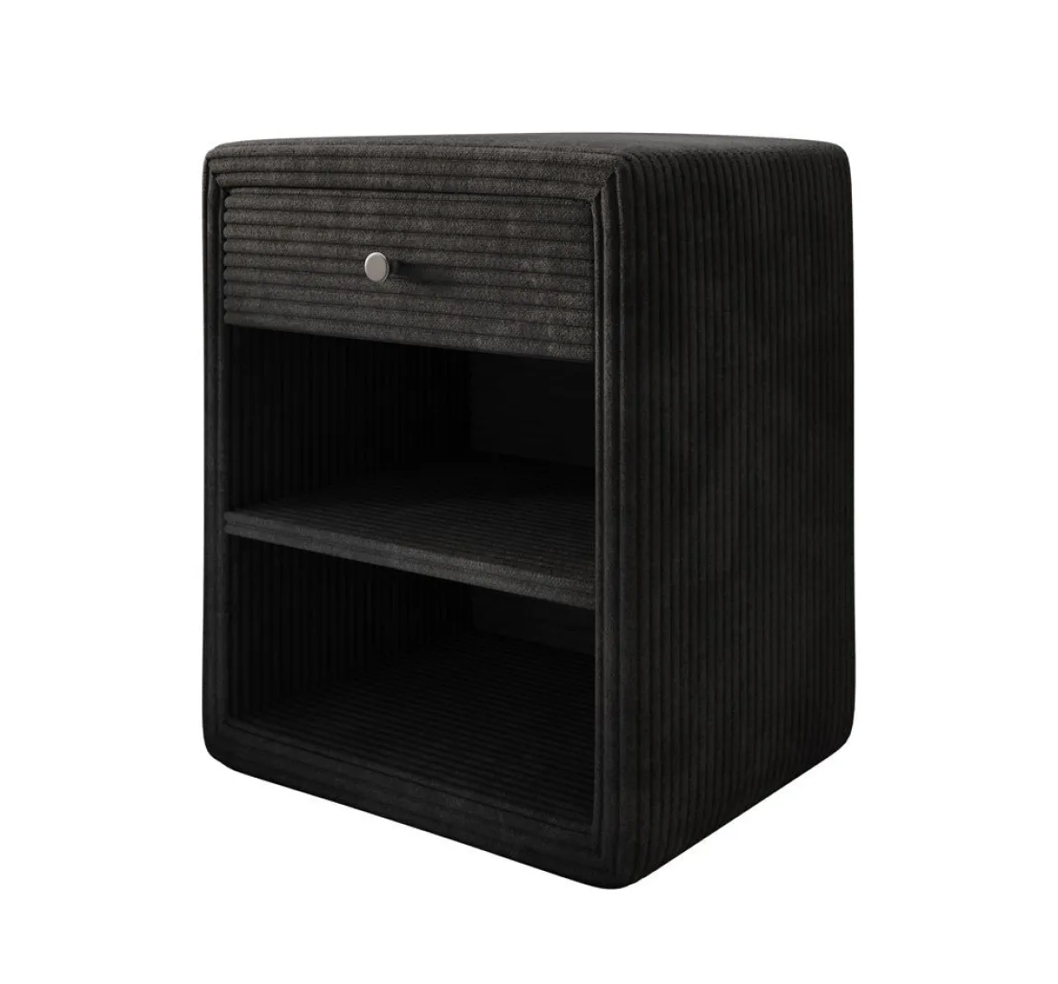 Designer Nachttisch Amy in Cord