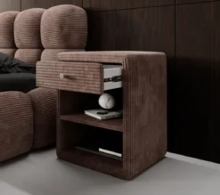 Designer Nachttisch Amy in Cord