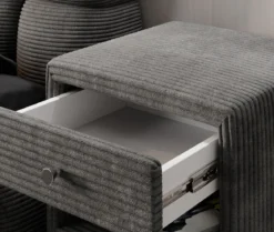 Designer Nachttisch Amy in Cord