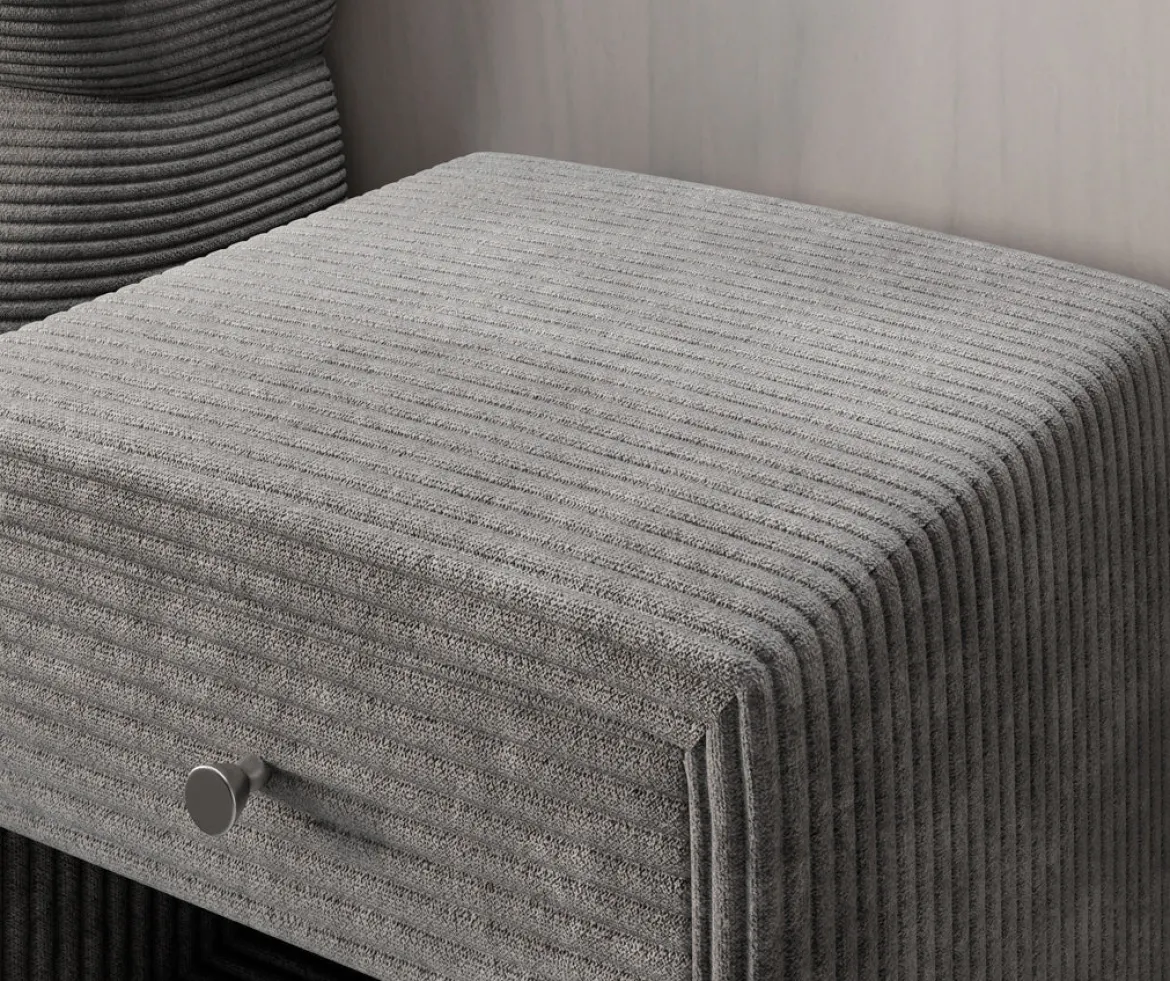 Designer Nachttisch Amy in Cord