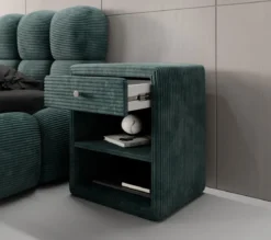 Designer Nachttisch Amy in Cord