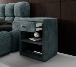 Designer Nachttisch Amy in Cord