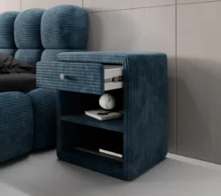 Designer Nachttisch Amy in Cord