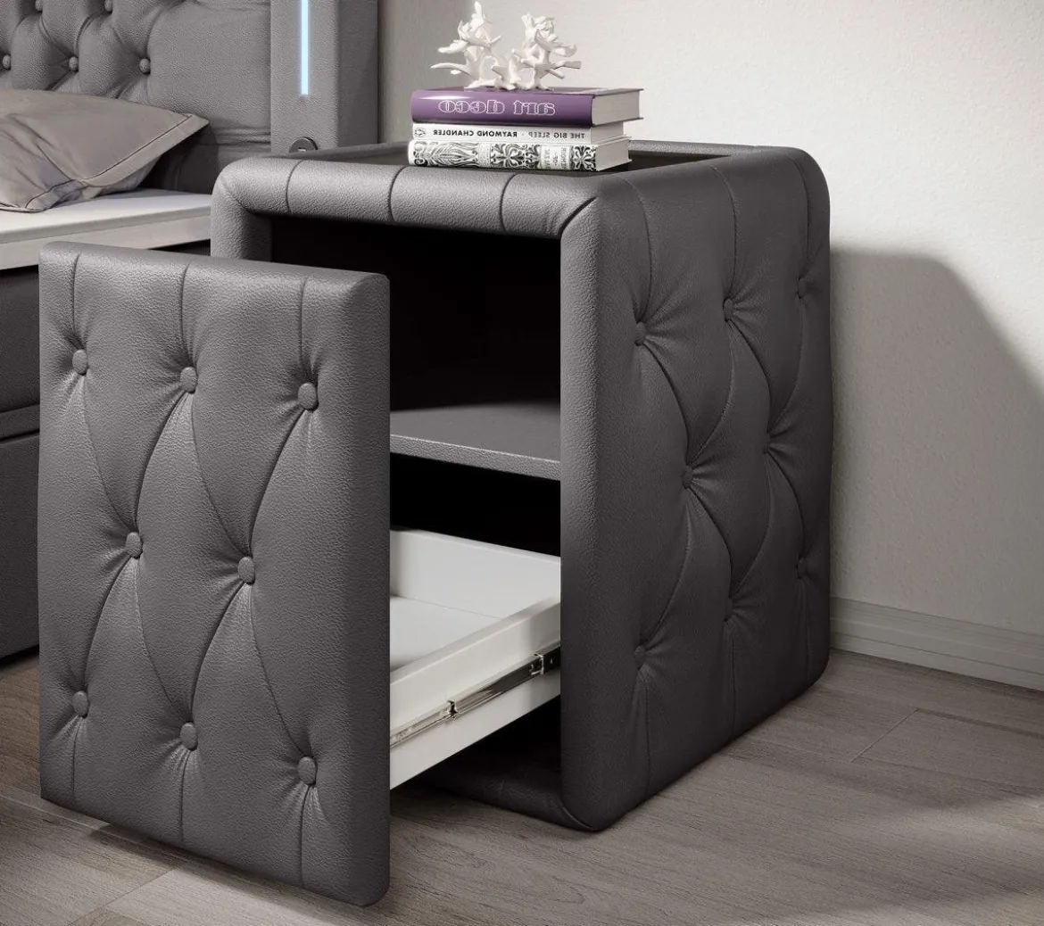 Designer Nachttisch Evora (Kunstleder)