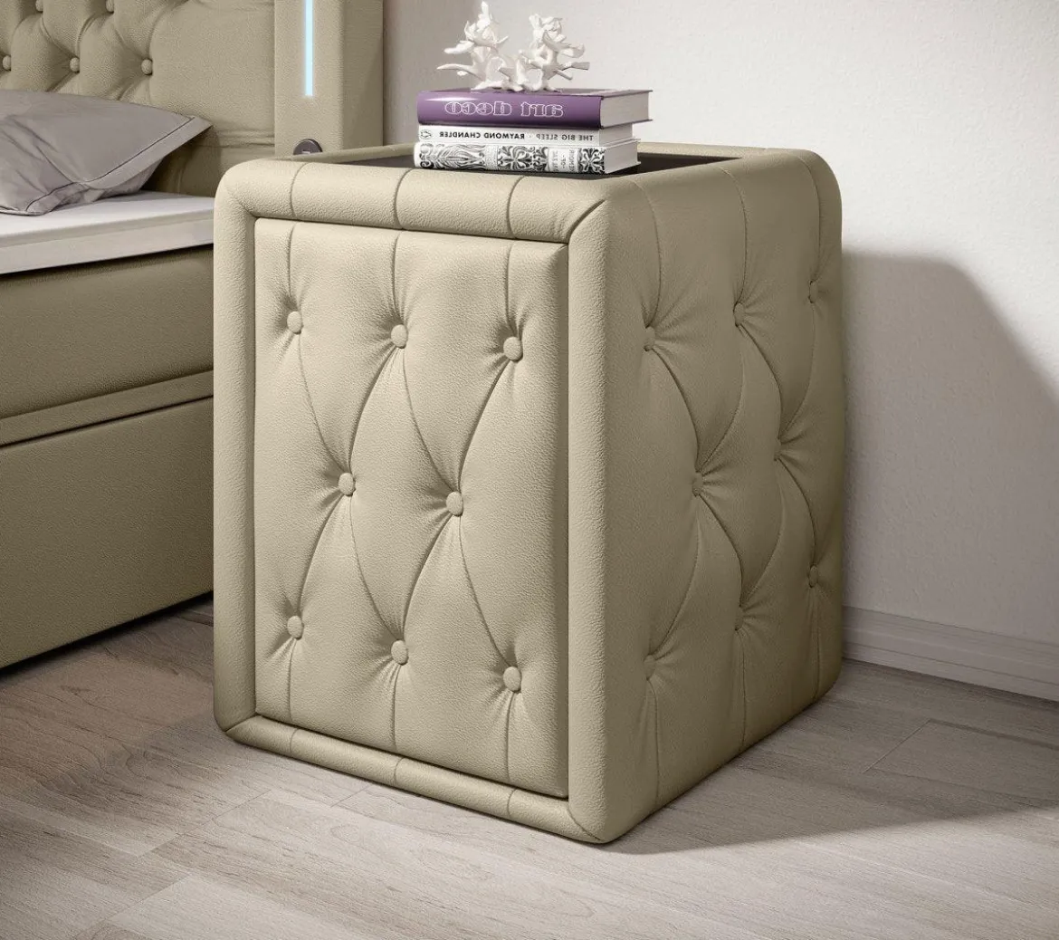 Designer Nachttisch Evora (Kunstleder)