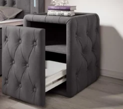 Designer Nachttisch Josy in Samt