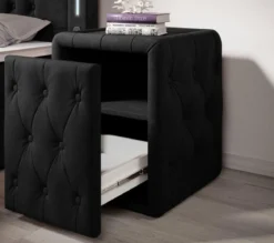 Designer Nachttisch Josy in Samt