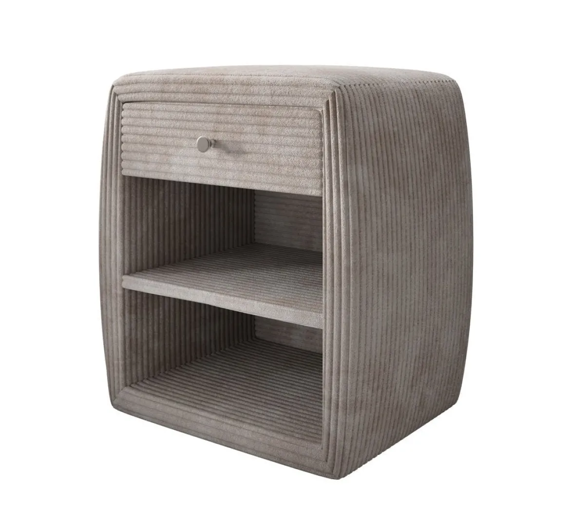 Designer Nachttisch Lilly mit USB Anschluss in Cord