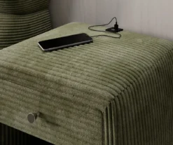Designer Nachttisch Lilly mit USB Anschluss in Cord
