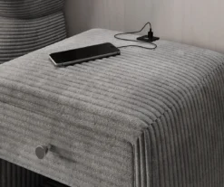 Designer Nachttisch Lilly mit USB Anschluss in Cord