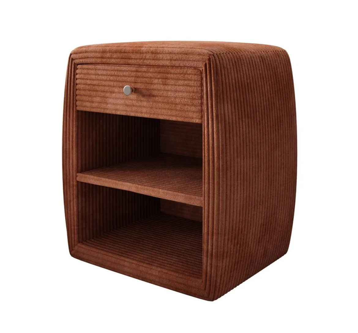 Designer Nachttisch Lilly mit USB Anschluss in Cord