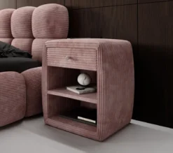 Designer Nachttisch Lilly mit USB Anschluss in Cord