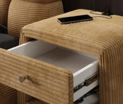 Designer Nachttisch Lilly mit USB Anschluss in Cord