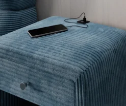 Designer Nachttisch Lilly mit USB Anschluss in Cord