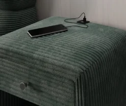 Designer Nachttisch Lilly mit USB Anschluss in Cord