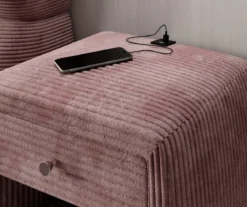 Designer Nachttisch Lilly mit USB Anschluss in Cord