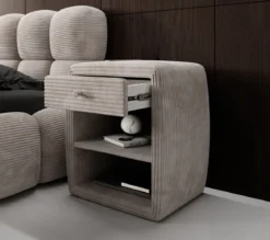 Designer Nachttisch Lilly mit USB Anschluss in Cord