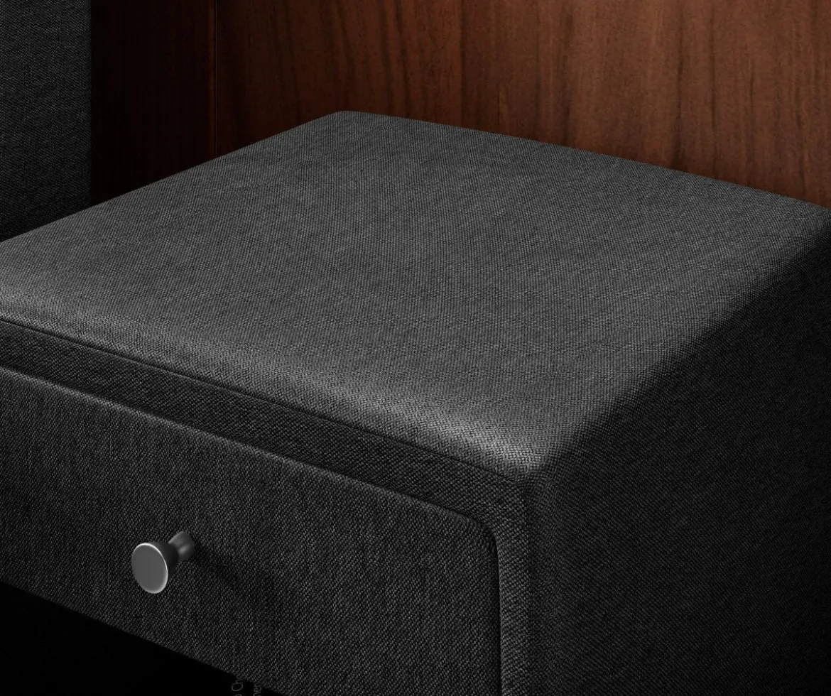 Designer Nachttisch Nira (Stoff)