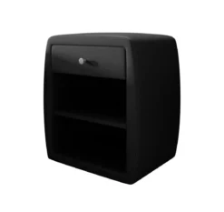 Designer Nachttisch Tavira mit USB (Kunstleder)