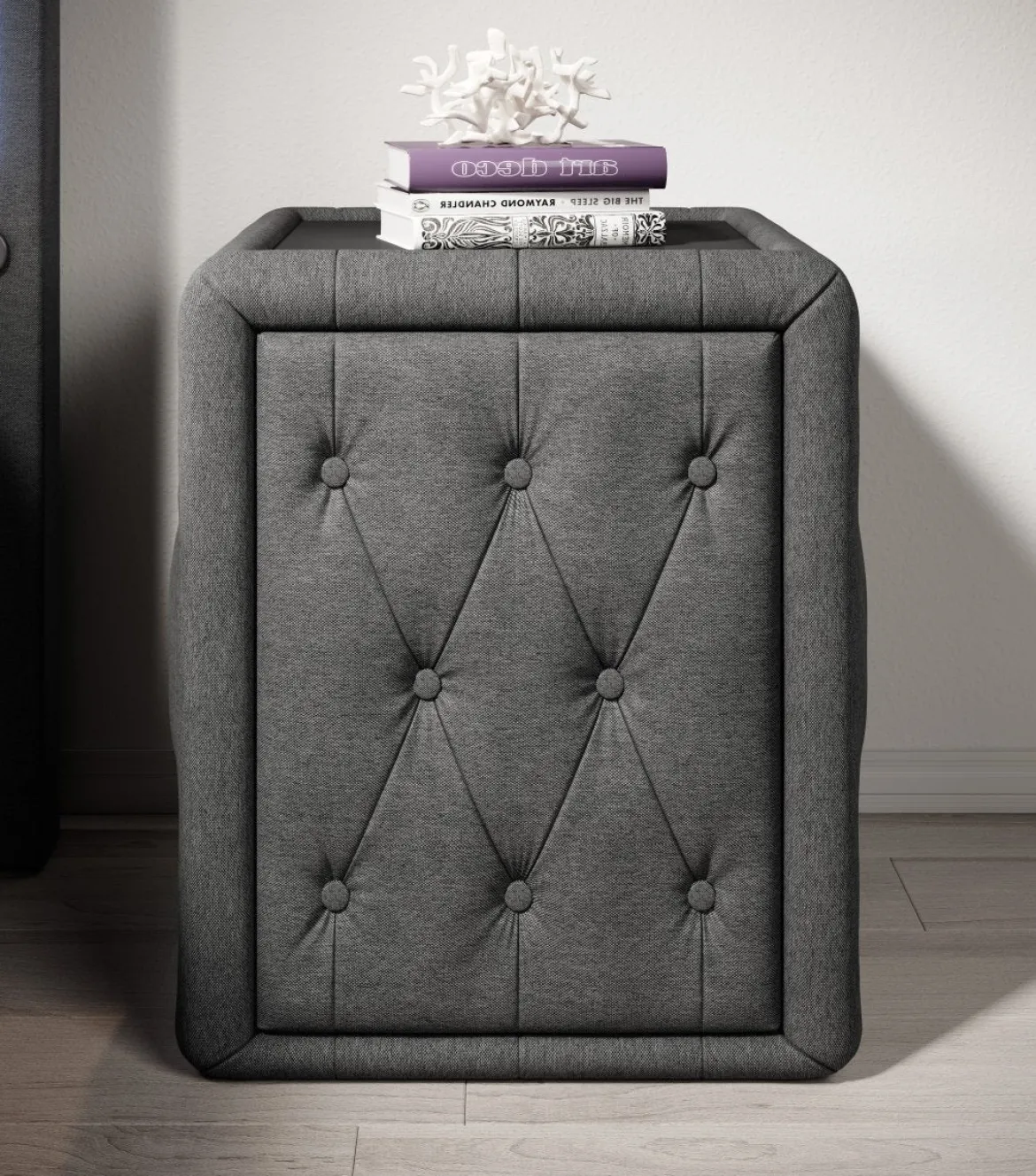 Designer Nachttisch Tria (Stoff)