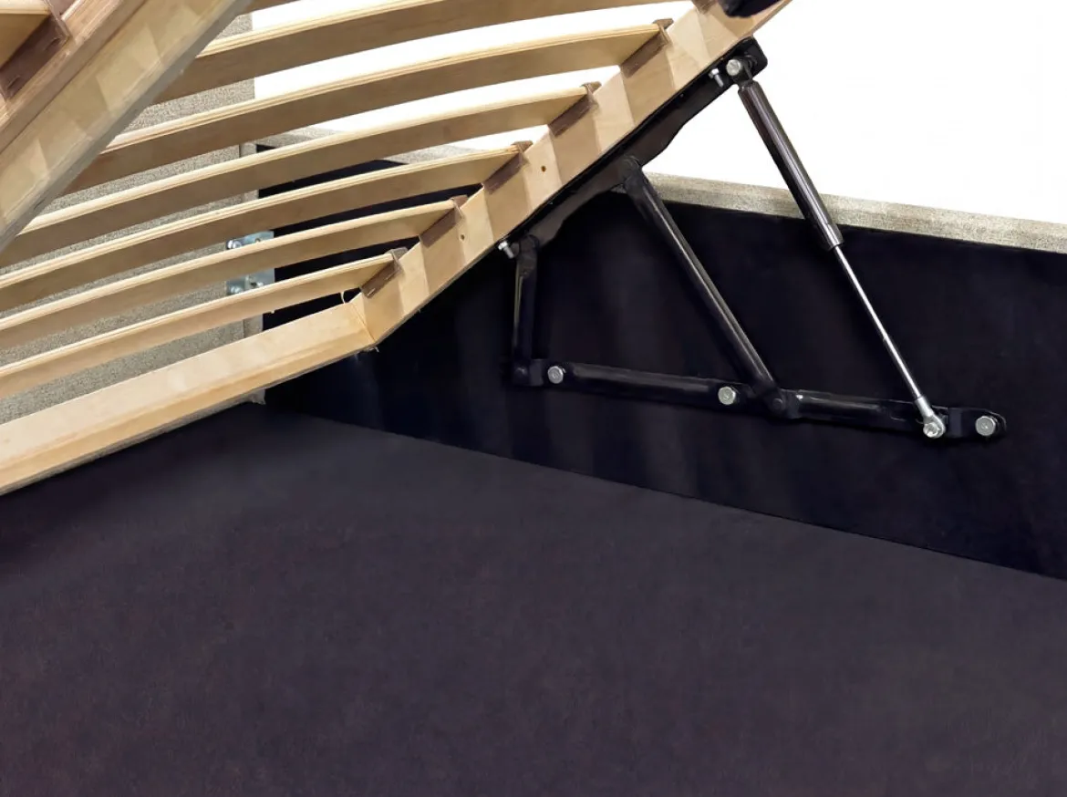 Designer Polsterbett Alva in Samt mit Stauraum