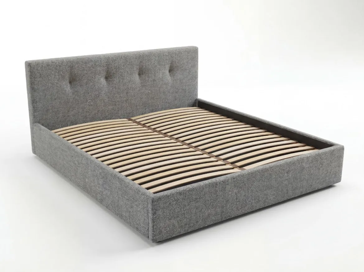 Designer Polsterbett Alva in Samt mit Stauraum