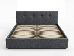 Designer Polsterbett Alva in Samt mit Stauraum