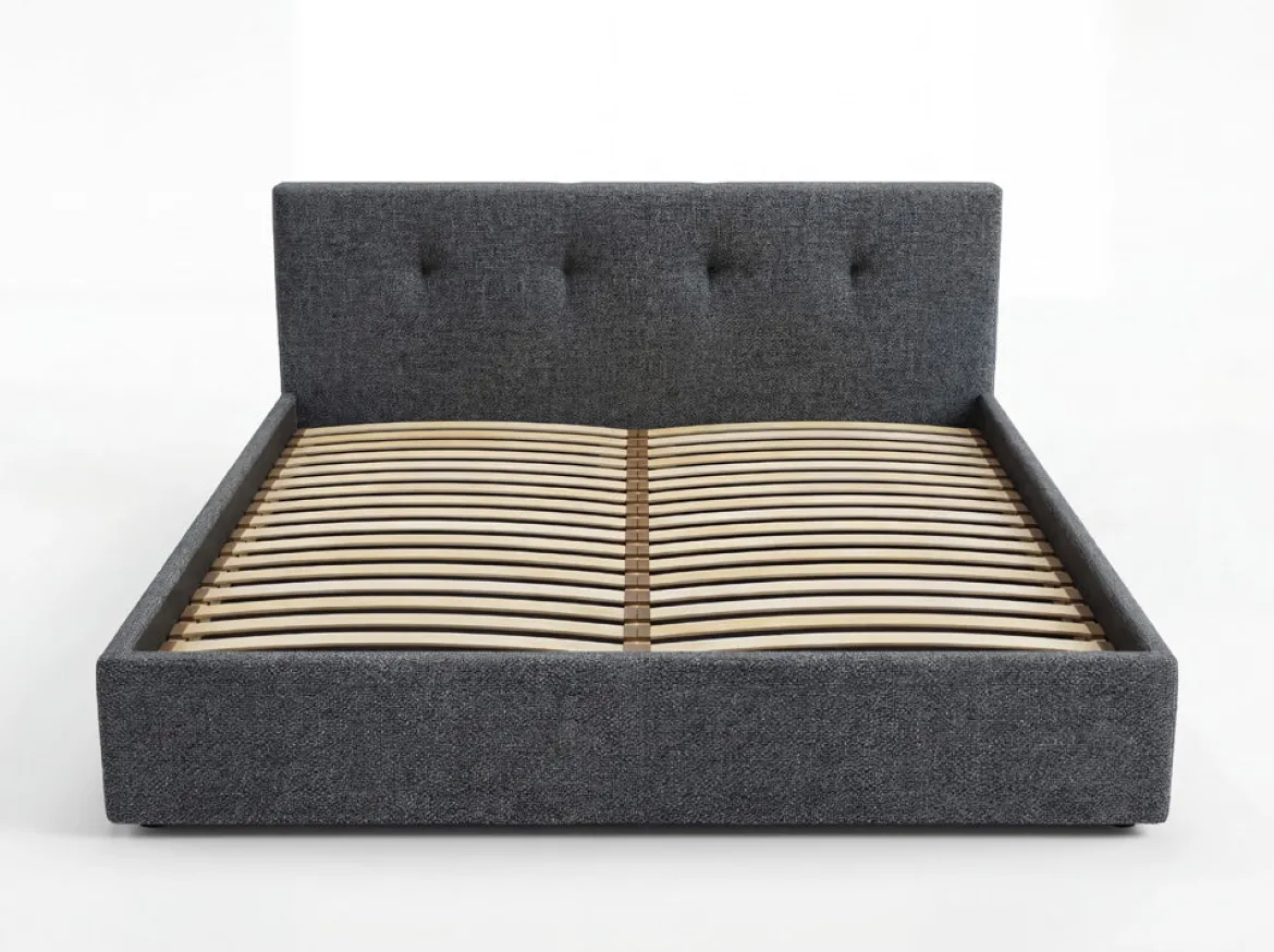 Designer Polsterbett Alva in Samt mit Stauraum