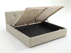Designer Polsterbett Alva in Samt mit Stauraum