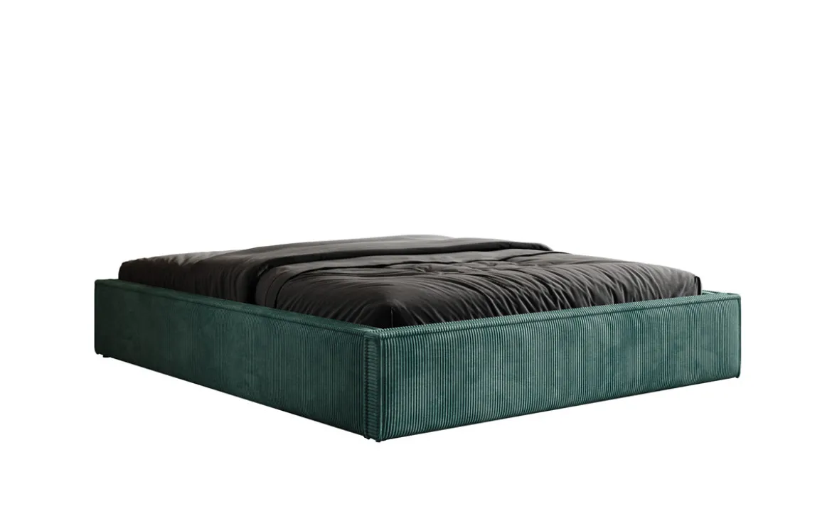Designer Polsterbett Base mit Stauraum ohne Headboard in Cord
