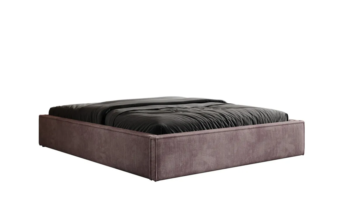 Designer Polsterbett Base mit Stauraum ohne Headboard in Cord