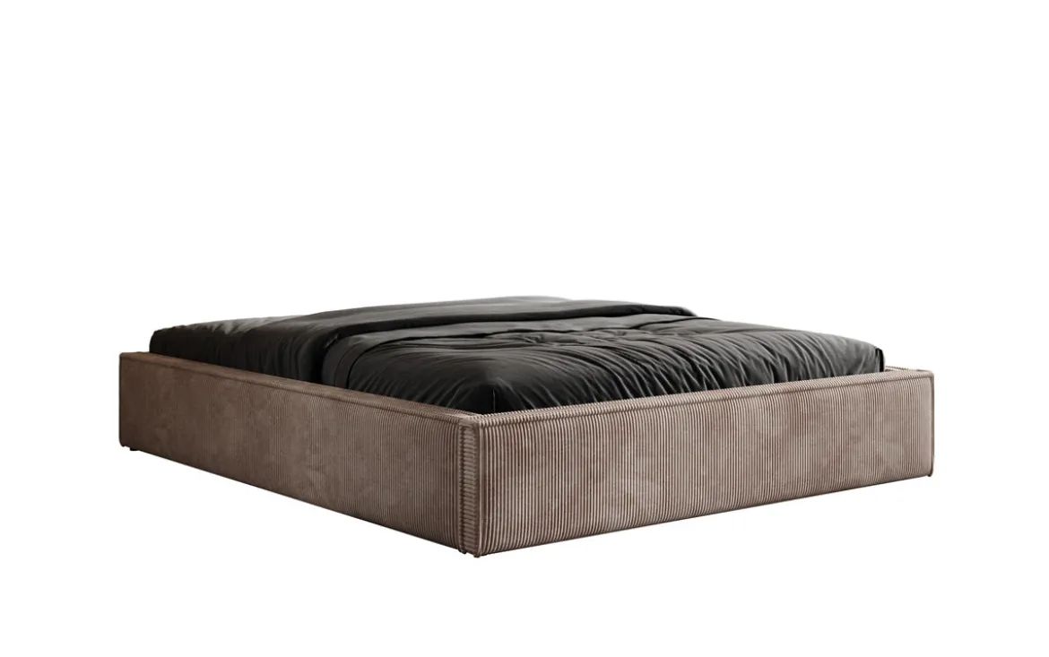 Designer Polsterbett Base mit Stauraum ohne Headboard in Cord