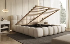 Designer Polsterbett Boston Stoff mit Stauraum