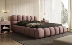 Designer Polsterbett Boston Stoff mit Stauraum