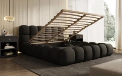 Designer Polsterbett Boston Stoff mit Stauraum