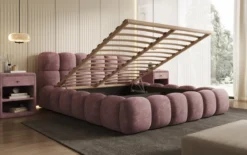 Designer Polsterbett Boston Cord mit Stauraum