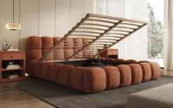 Designer Polsterbett Boston Cord mit Stauraum