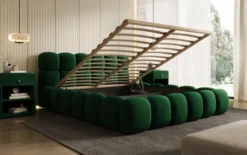 Designer Polsterbett Boston Samt mit Stauraum
