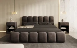 Designer Polsterbett Boston Samt mit Stauraum
