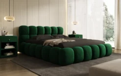 Designer Polsterbett Boston Samt mit Stauraum
