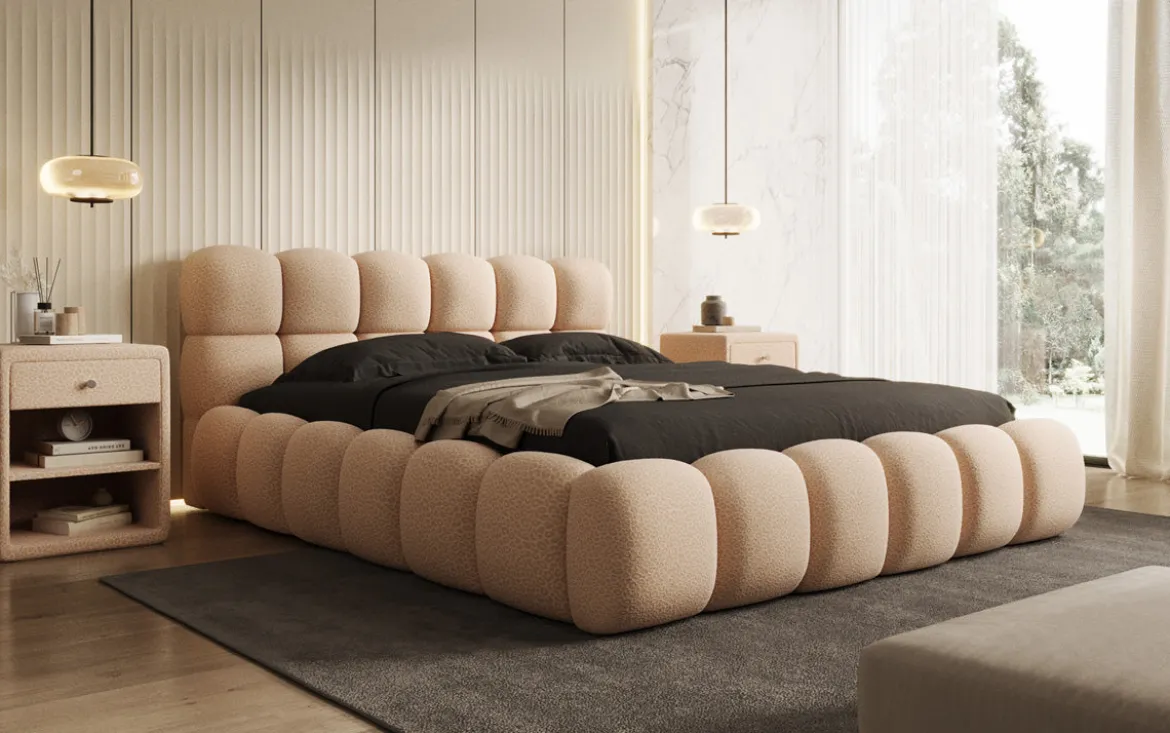 Designer Polsterbett Boston Wild Edition mit Stauraum